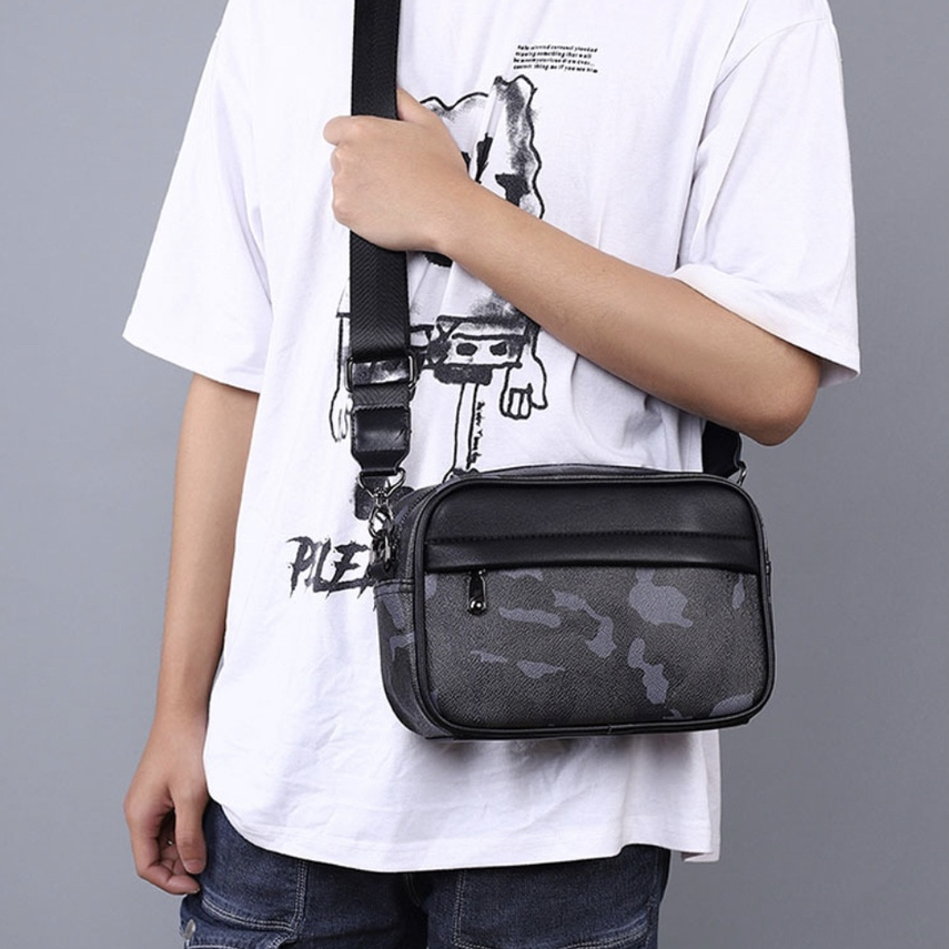 Túi hộp chữ nhật đeo chéo nam tiện lợi thời trang đựng vừa điện thoại da mềm xịn thời trang Mina