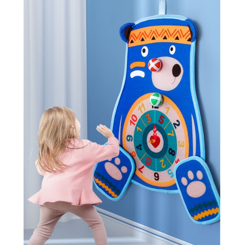 Đồ chơi bảng phi tiêu ném banh cho bé hình gấu,,,,