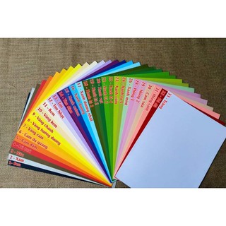100 tờ giấy màu A4 (trộn màu tùy ý - ghi chú khi đặt hàng)