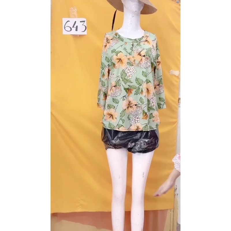 đầm thun hoa size M/L. S643