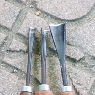 Bộ 3 cây đục làm bonsai lưỡi cong làm cây cảnh sáo diều hàng rèn thủ công