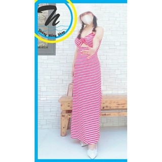 Đầm 2 dây dáng dài, xòe, có mút ngực