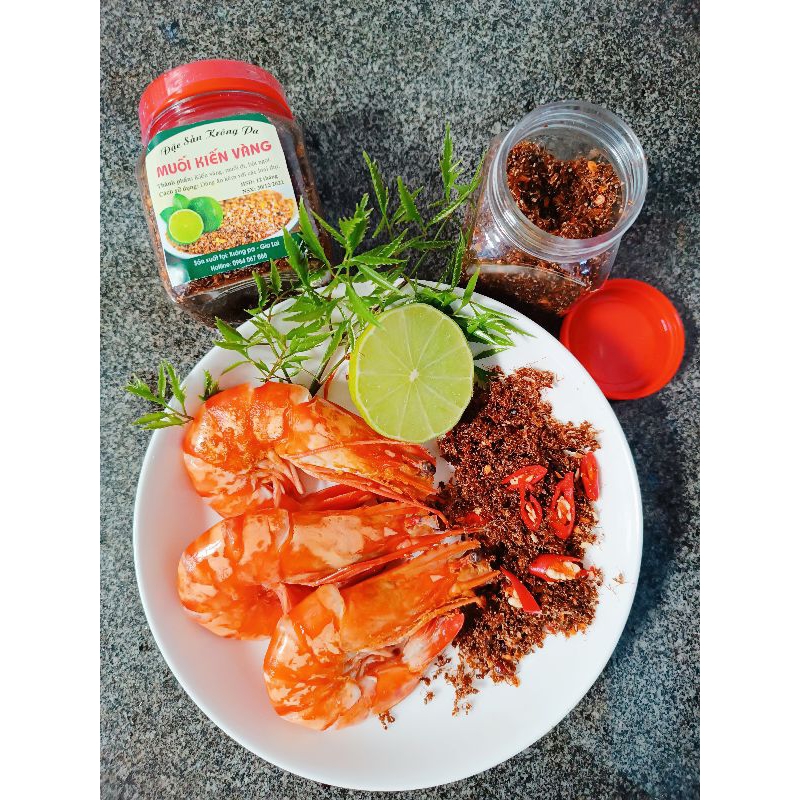 Muối kiến vàng, muối khô nguyên con hủ 70g