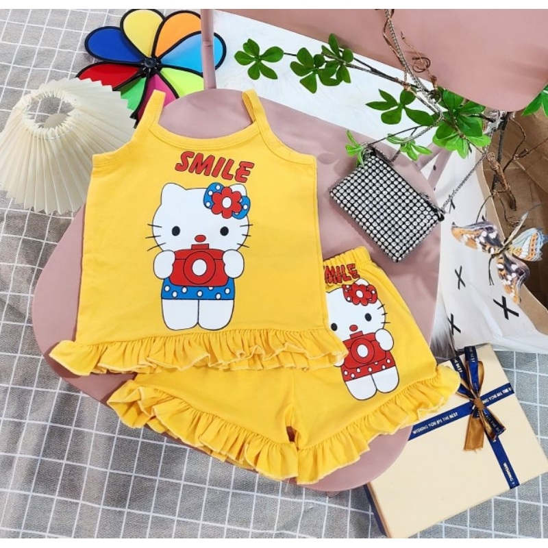 Đồ Bộ Bé Gái Xuất Khẩu Cotton 10-24kg Bộ Hè Bé Gái