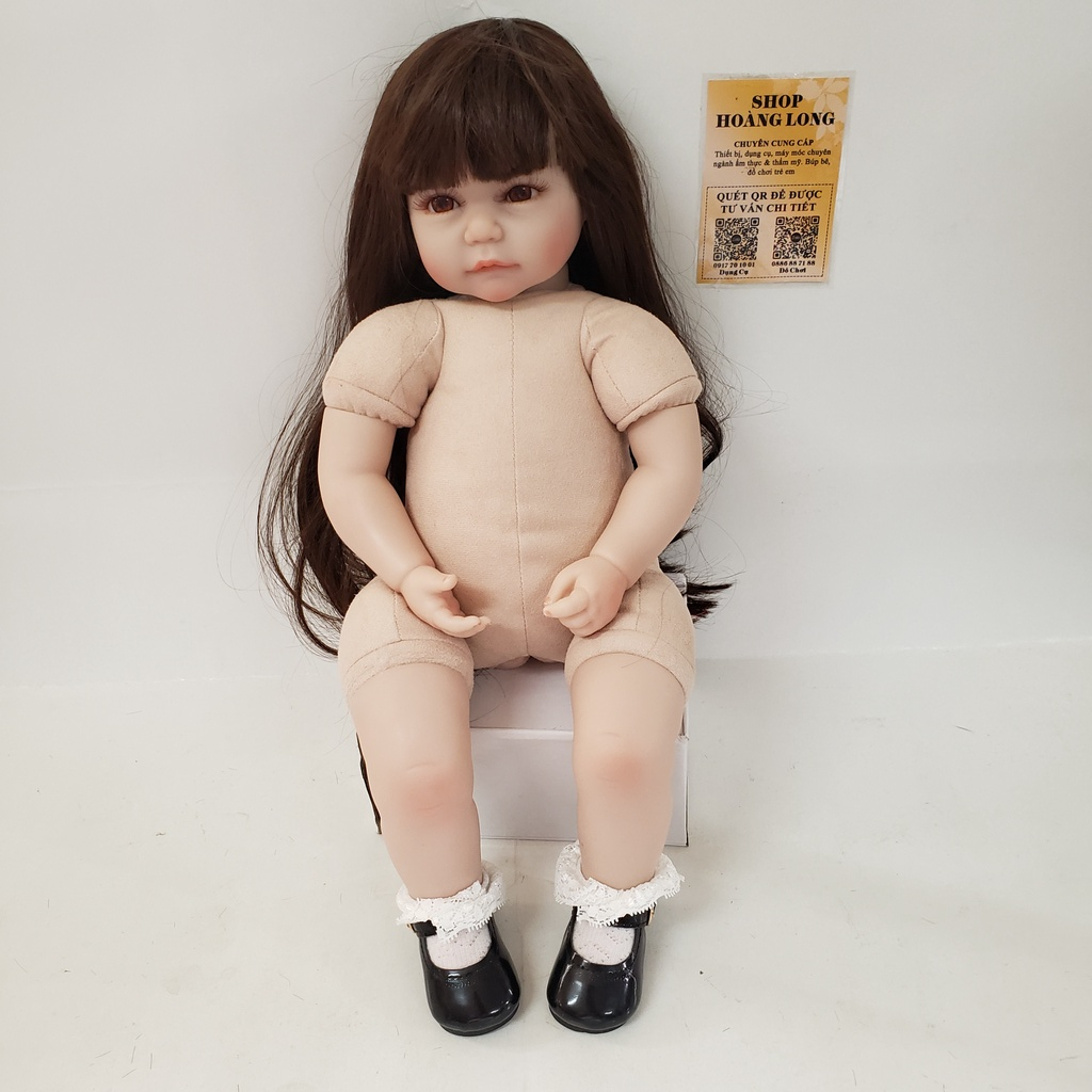 Búp Bê Tái Sinh Thân Gòn NPK Mềm Mại Môi Cong Bạch Tuyết 50 cm = 20 inch Reborn Vinyl Doll  PVN3920