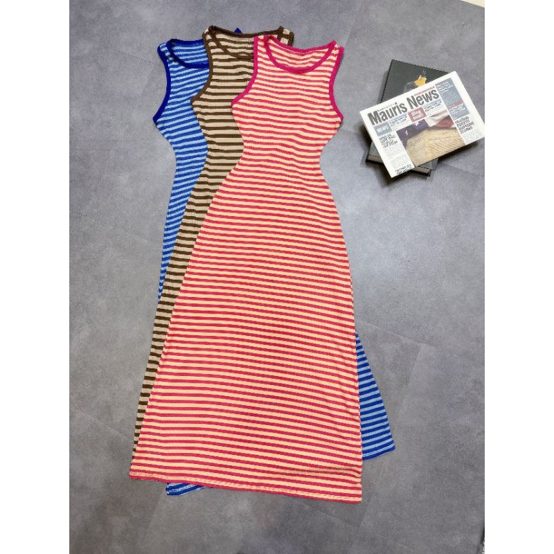 Đầm Body Ba Lỗ Dáng Dài Chất Gân Thời Trang Nữ Tiểu Thư Sang Chảnh Đi Chơi Dự Tiệc Du Lịch TV CLOTHING