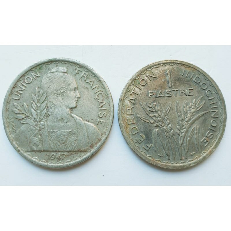 xu xưa thời Pháp 1 đồng 1947, to gần 4cm tuyệt đẹp