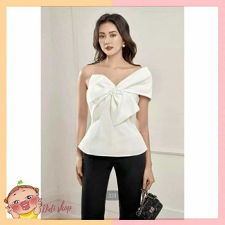Olv - áo one sided bowy top - size m hàng new