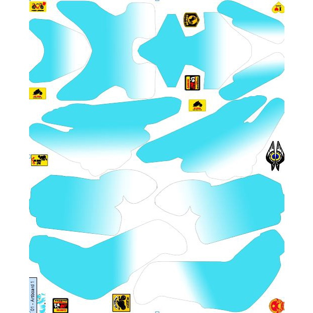 Tem trùm xe điện xmen 369 MẦU XANH PHA TRẮNG