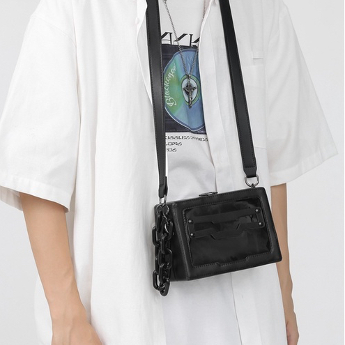 Túi mini nhỏ nam nữ giỏ hộp cứng unisex đeo chéo thời trang bóp phong cách đeo vai cứng cáp điệu hottrend KINDEE