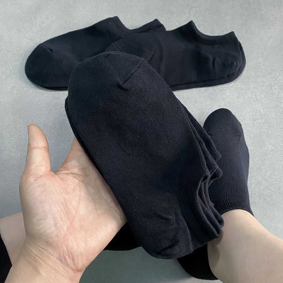 Tất vớ nam cổ ngắn Muji trơn sợi cotton organic mềm mát cho mùa hè size 39-43