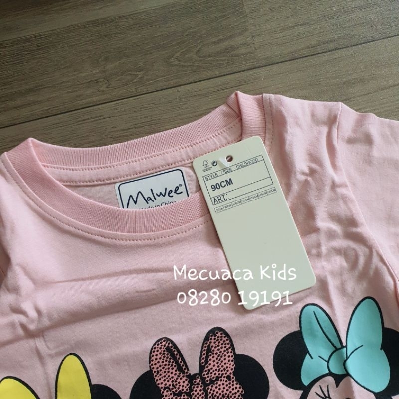 Bộ cộc tay thun cotton Mickey MW cho bé gái