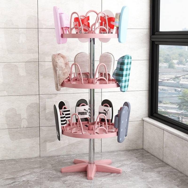Kệ phơi treo giày dép 3 tầng bằng nhựa lõi inox màu pastel cao cấp siêu xinh