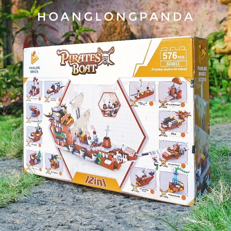 Lắp ráp PANLOS 633014 | Mô hình tàu hải tặc 12 trong 1 | 576 chi tiết