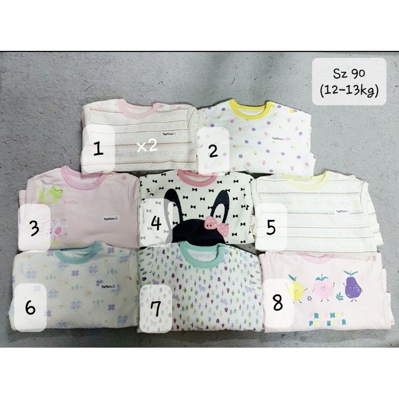 Bộ nỉ chần bông dài tay cho bé gái vải xuất Hàn dư