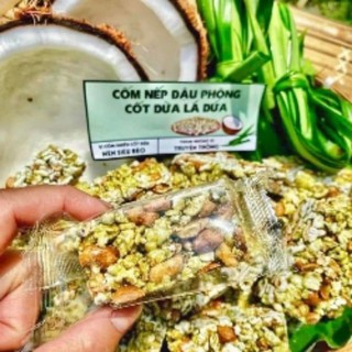 Combo 10 bịch cốm nếp lá dứa đậu phộng ( 10 bịch x 500g)