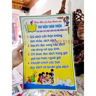 Nội quy thư viện góc lớp A3
