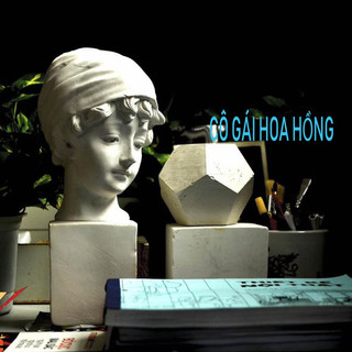 DECOR, Tượng thạch cao, Cô gái hoa hồng, Cô gái, Tượng ôn thi khối V-H, Tượng trang trí cô gái hoa hồng. cô gái hoa hồng