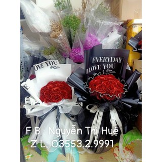 BÓ 20 BÔNG HOA KIM TUYẾN M10kh