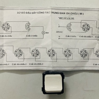 Hạt công tắc trung gian đa chiều SINO - Chân đồng 100%- CHÍNH HÃNG - Hạt vuông S19 - Hạt công tắc 4 chân