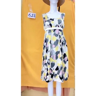 đầm voan cột eo lót thun size M/L. S628