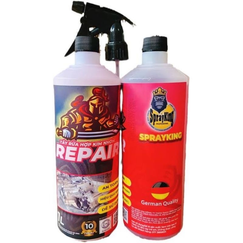 Tẩy rửa hợp kim Spray king Repair và tẩy rửa dầu nhớt  Spray king Ultra Clean