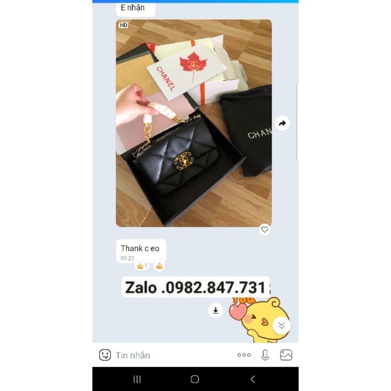 Túi xách nữ C.N C19 sz20cm phom thon nhỏ gọn cực  xinh da mịn dày dặn fullbox nam châm(có ảnh thật feedback của khách)