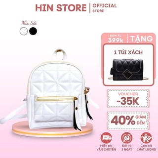 Balo mini da pu chần trám hotrend đeo vai, đựng đồ siêu xinh