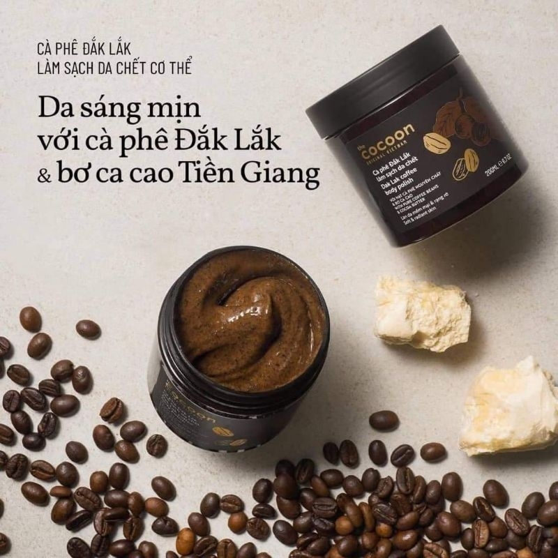 Tẩy da chết ủ trắng cà phê Cocoon 200ml