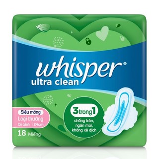 Băng vệ sinh Whisper Siêu mỏng 18 miếng