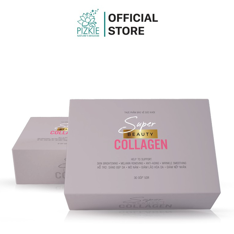Collagen Cá Hồi Super Beauty Collagen PIZKIE Hộp 5 Gói 5gr