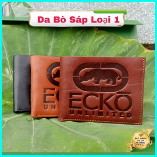 Ví nam da bò sáp loại 1 hàng cao cấp, bóp nam ngang nguyên tấm da bò store ch