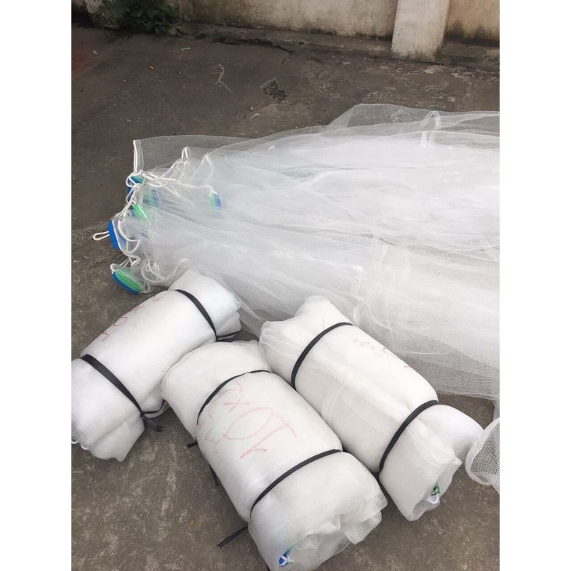 Lưới Kéo Cá - Lưới Quét, Vét Cá, Tôm, Tép AO HỒ cao 2m dài 10m túi 4m hàng chất lượng.