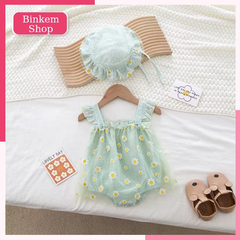 Bodysuit/ body chip tặng Kèm Mũ xinh xắn cho bé