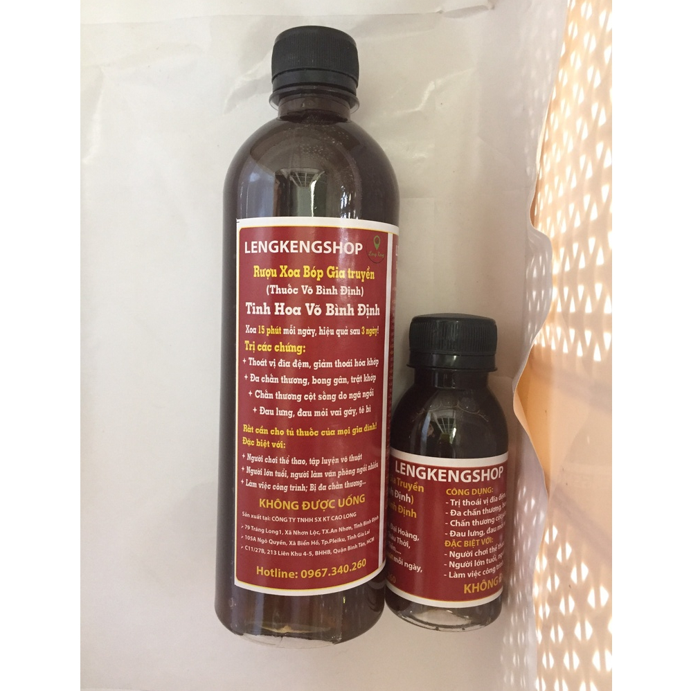 Dầu Xoa Bóp Gia Truyền Bình Định, Rượu Xoa Bóp Xương Khớp, Thuốc Võ Bình Định Gia Truyền