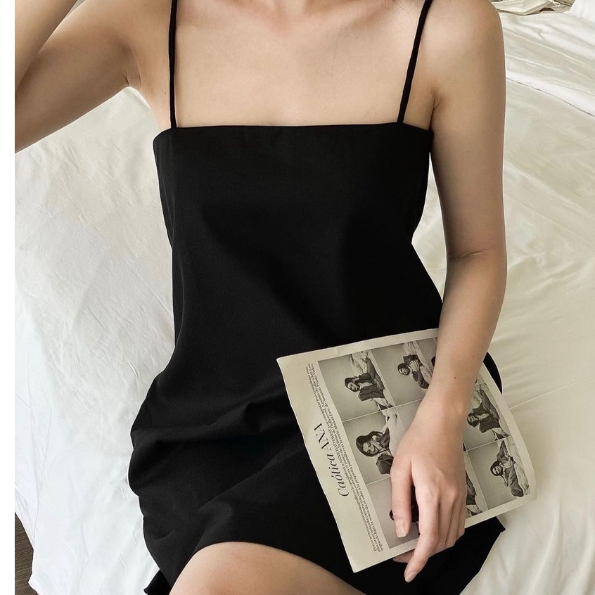 LENIN DRESS 🤎 Đầm Hai Dây Chất Lenin Basic Dress mùa hè xinh yêu