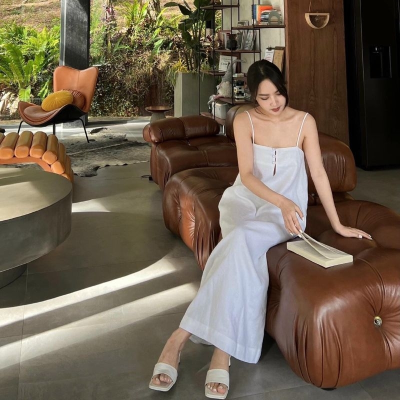 Đầm Maxi Wu de Sexy/Unique #SẴN HÀNG phối nút sang xịn cho các nàng yêu thích sự đơn giản nhưng tinh tế