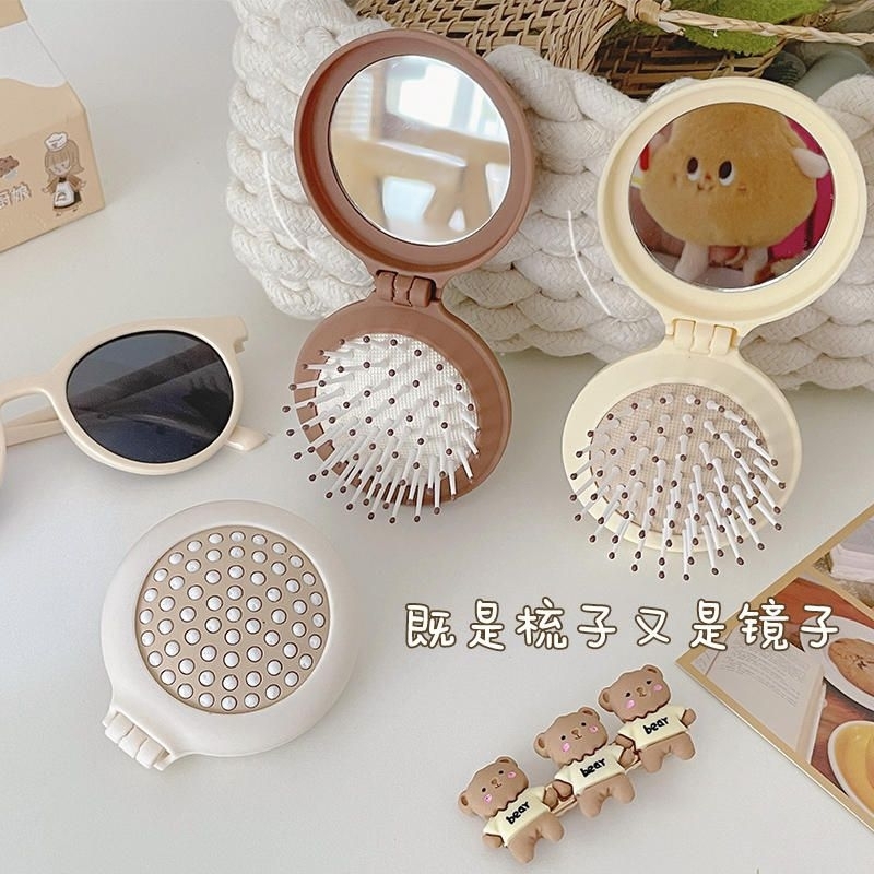 Lược MIU chải tóc massage đầu kèm gương mini