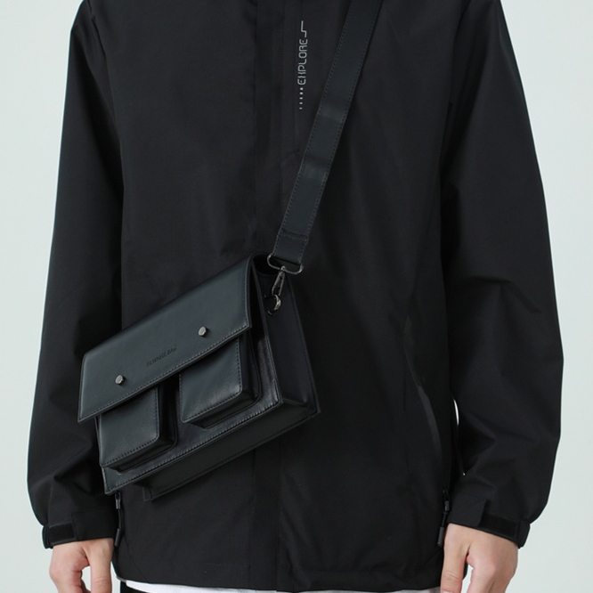 Túi da đeo chéo nam nữ unisex