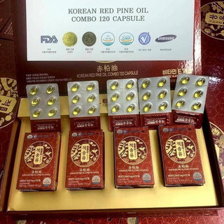 2 hộp 60 viên Viên Tinh Dầu Thông Đỏ Gamrosong Hàn Quốc