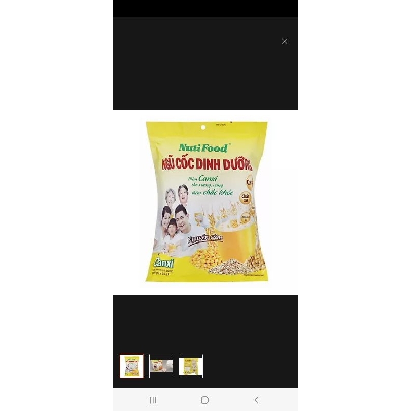 Ngũ Cốc Dinh Dưỡng Nguyên Cám NutiFood _ Bịch 500 gr