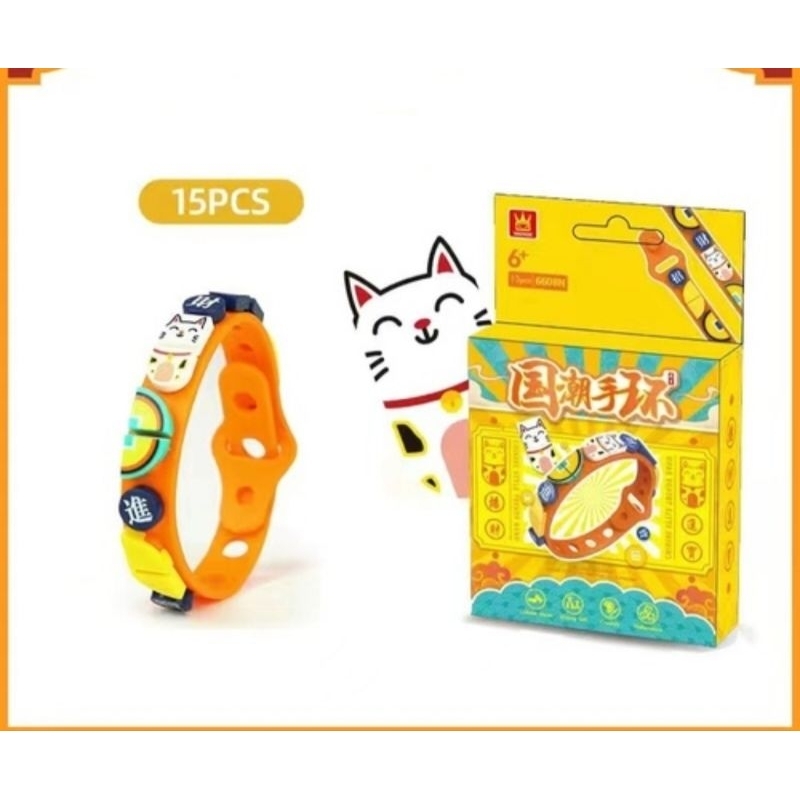 Vòng Tay Lego Mèo Thần Tài May Mắn Nhiều Màu Sắc Cho Cả Năm May Mắn