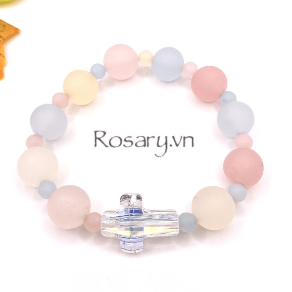 Vòng Mân Côi - Chuỗi Mân Côi Morgan mix Thánh Giá Phale nhập khẩu Swarovski tặng kèm hộp, Quà tặng Công Giáo,GIÁNG SINh