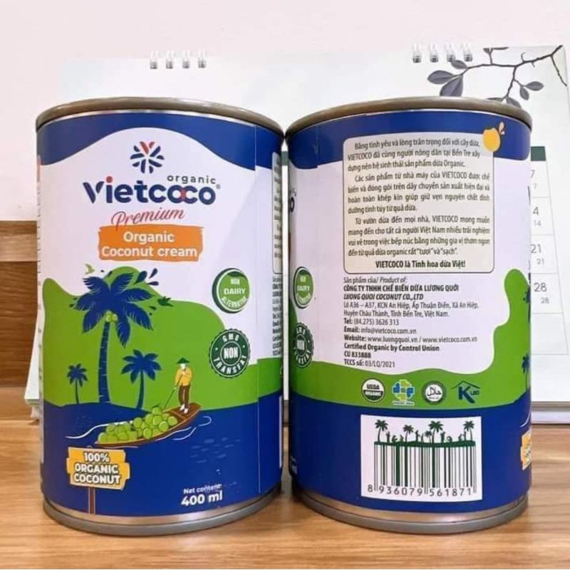 Nước cốt dừa hữu cơ Vietcoco