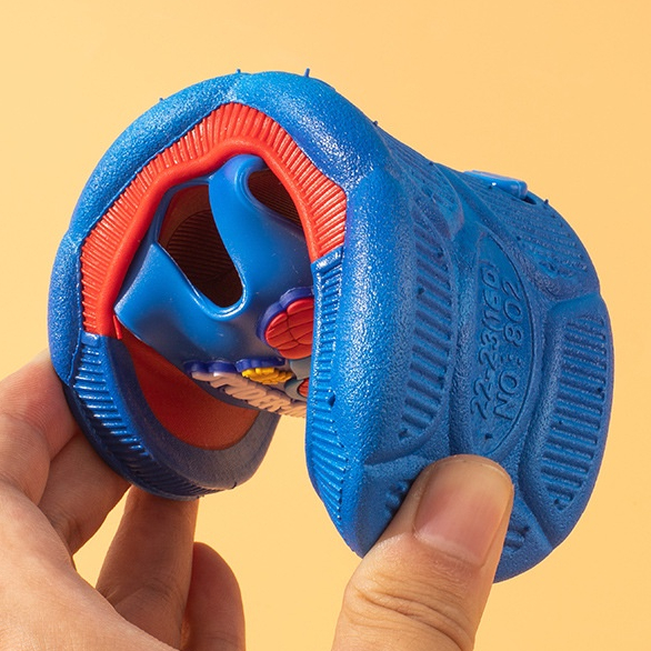 Dép Lê Cho Bé, Dép Bánh Mì Hình Người Nhện, Dép Siêu Nhân Chống Trơn Trượt, Dép Đẹp Màu Đen Cho Bé Trai Từ 3-11 Tuổi