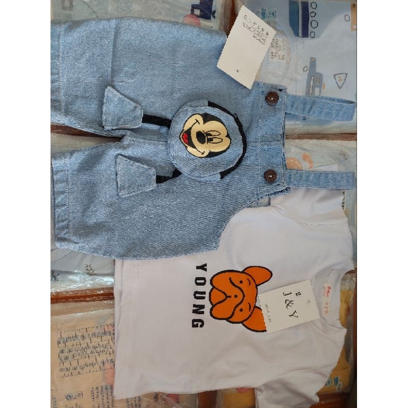 sét yếm jean quần size nhí