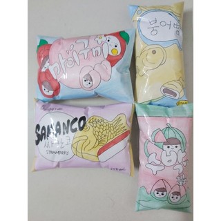 Squishy giấy kem các loại kem cá, kem dâu, kem dưa hấu dễ thương