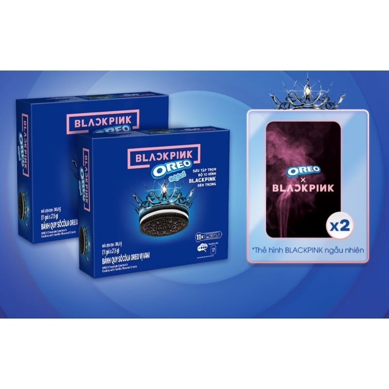 Bánh quy OREO BLACKPINK vị vani combo 2hộp× 303.6gam ( tặng kèm 02 card BLACKPINK)