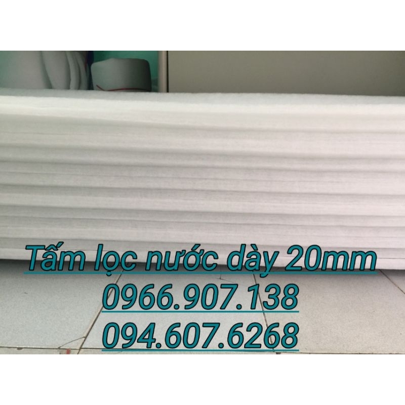 Bông ép nhiệt cứng cao cấp dày 20mm - Bông lọc nước bể cá, hồ nuôi thủy hải sản, hồ bơi, nước sinh hoạt