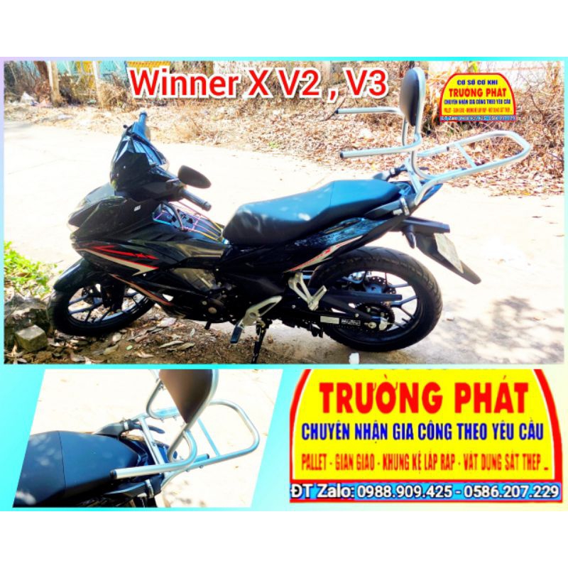 Baga xe phượt dùng cho winnerx v2,v3.Mẫu mới có thể tháo rời tay vịn